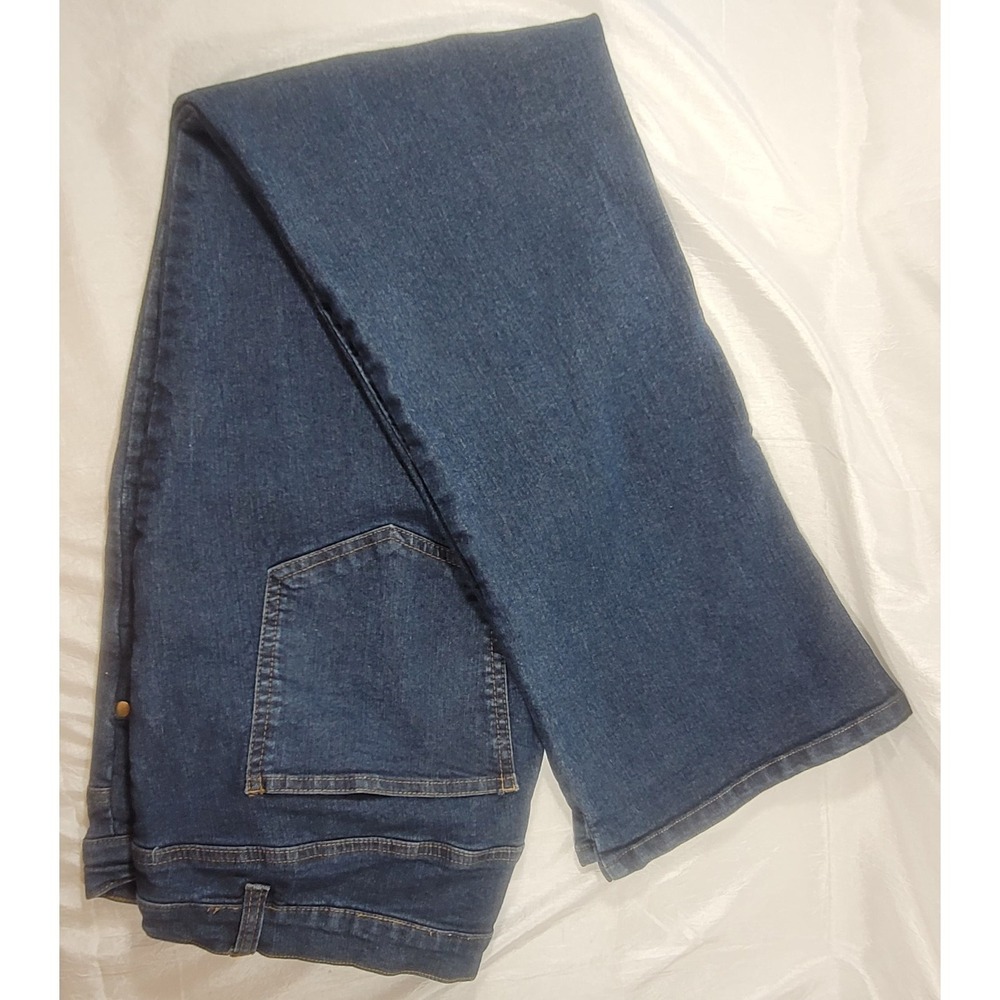 Woman Within High Rise Dark‎ Wash Flare Jeans - Size 18W - 40Wx29.5L